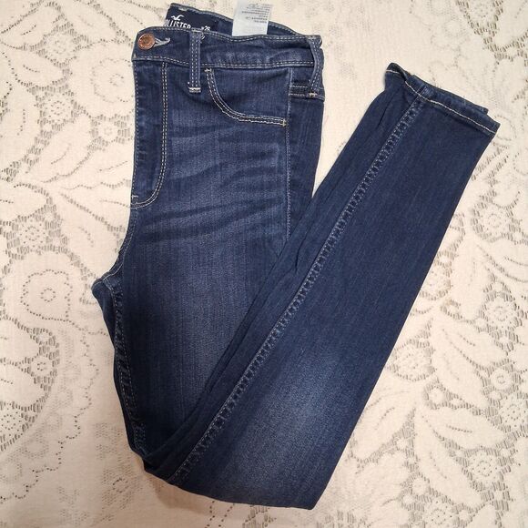 Hollister Womens High Rise Jean Legging Advanced Stretch Distressed, Sz 3S 26x26 - Picture 2 of 13